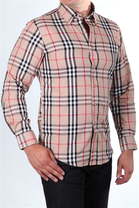 burberry beige plaid shirt|Burberry tee shirts men.